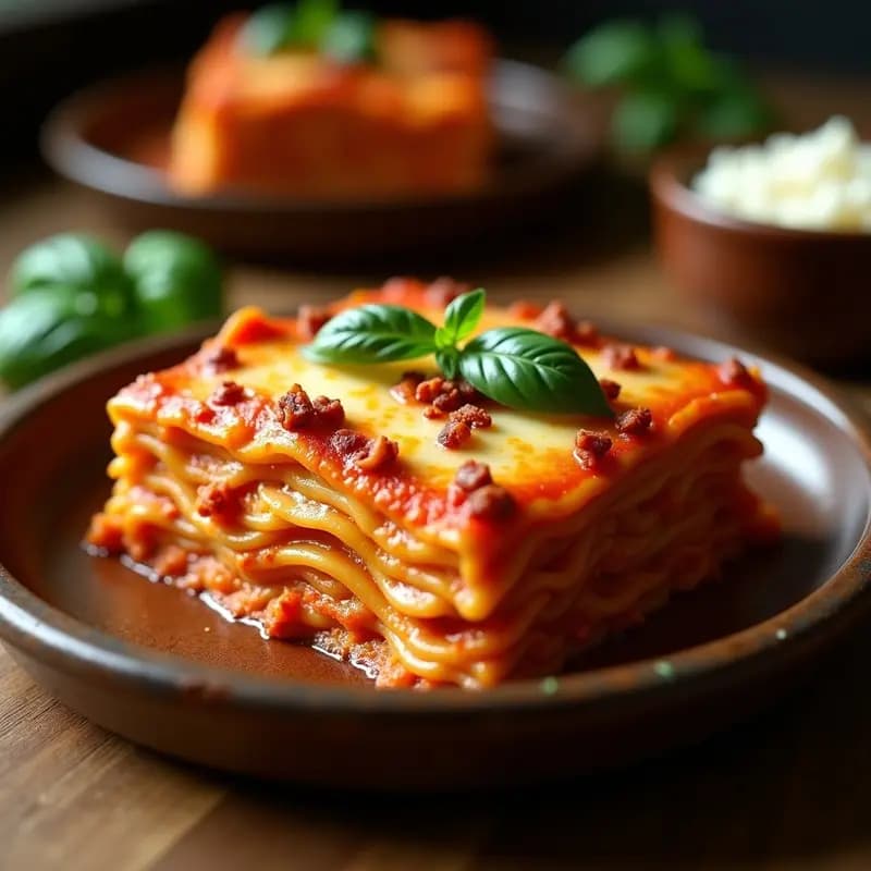 Lasaña de 5 Quesos con Panceta Crujiente y Salsa de Tomate Casera: Receta Italiana Gourmet