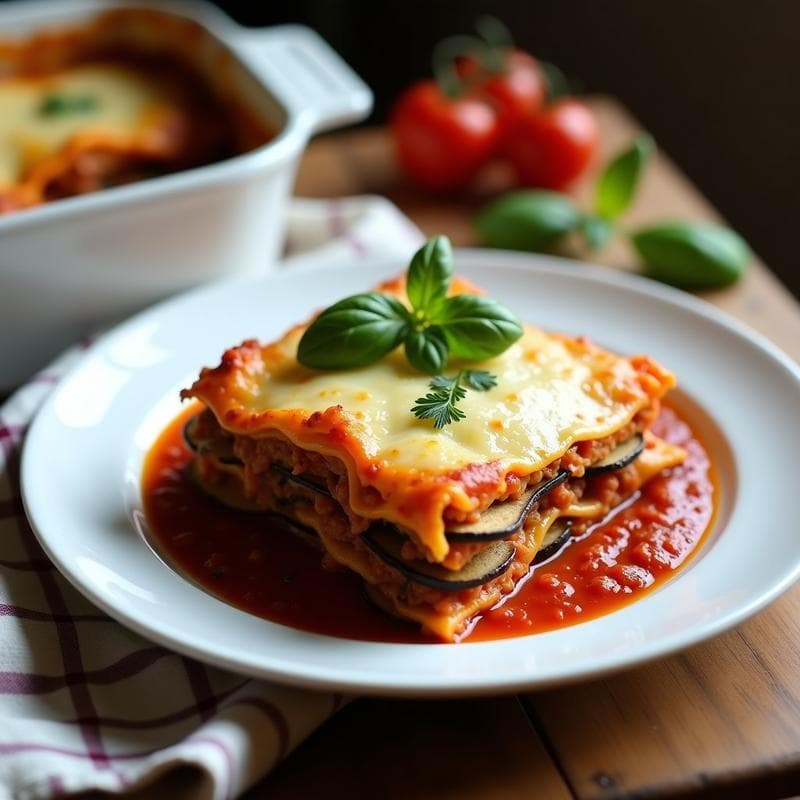Lasaña de Berenjena y Carnes Reducidas: Receta Italiana Keto Sin Pasta