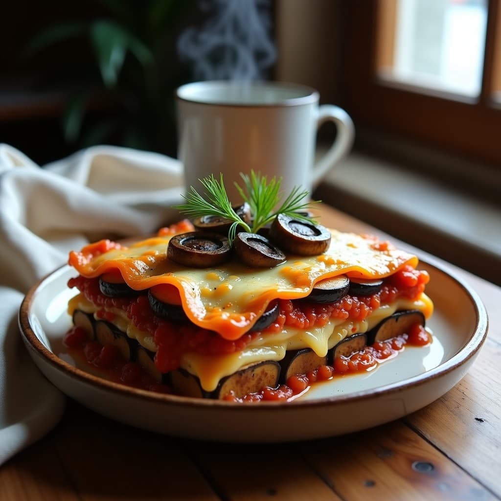 Lasaña de Berenjena y Leningradsky con Salsa de Tomate Casera: Receta Rusa Vegetariana