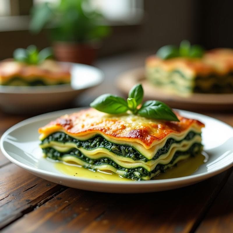 Lasaña de Calabacín y Espinacas: Receta Sin Gluten y Sin Lácteos en Airfryer