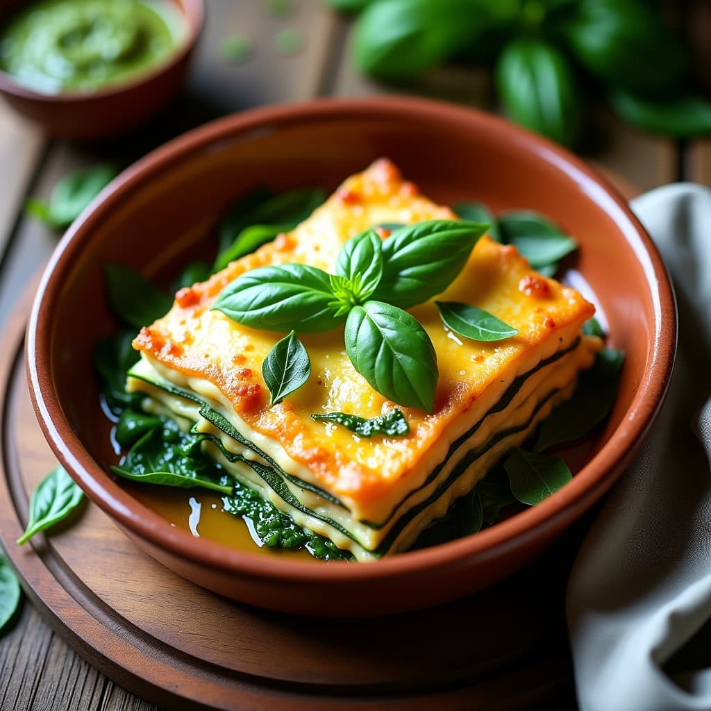 Lasaña de Calabacín y Pesto de Albahaca: Receta Sin Gluten y Bajas Calorías en Thermomix
