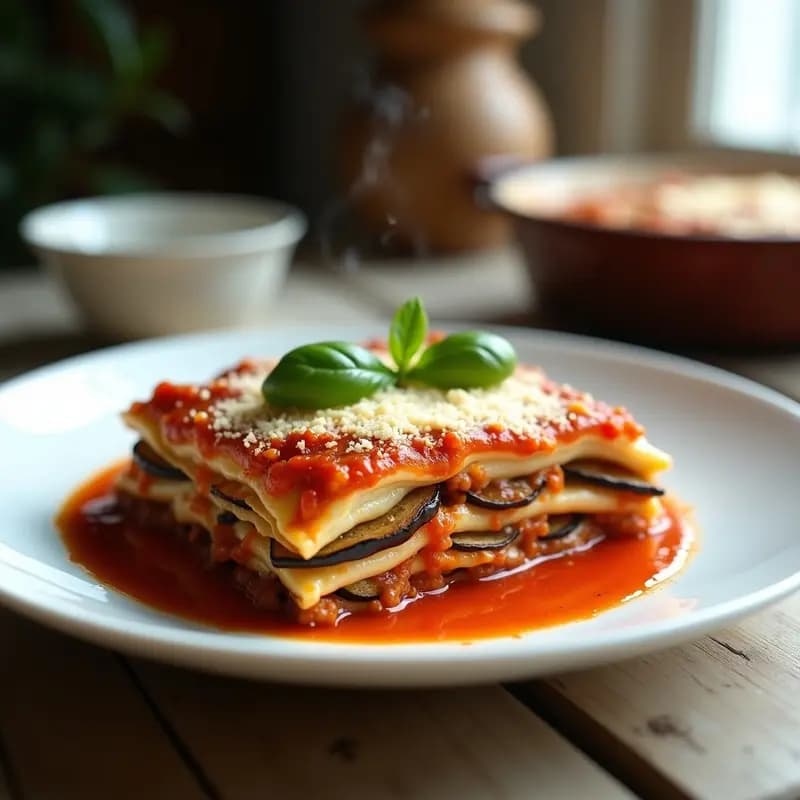 Lassagna de Berenjena y Ricotta con Salsa Bolonesa: Receta Italiana Baja en Carbohidratos