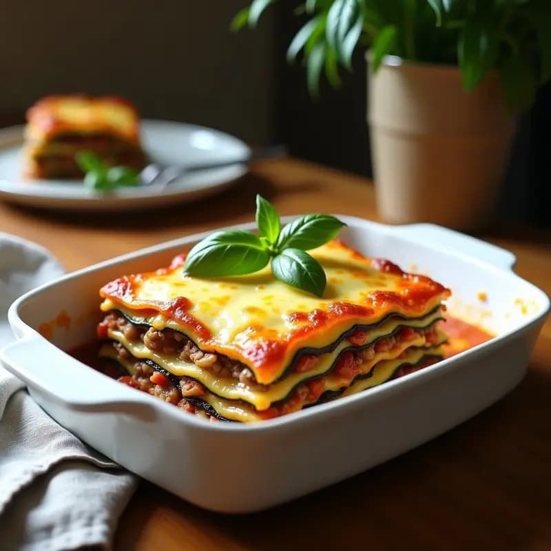Lassagna de Calabacín y Berenjena con Queso de Anacardos: Receta Italiana Vegana y Sin Pasta