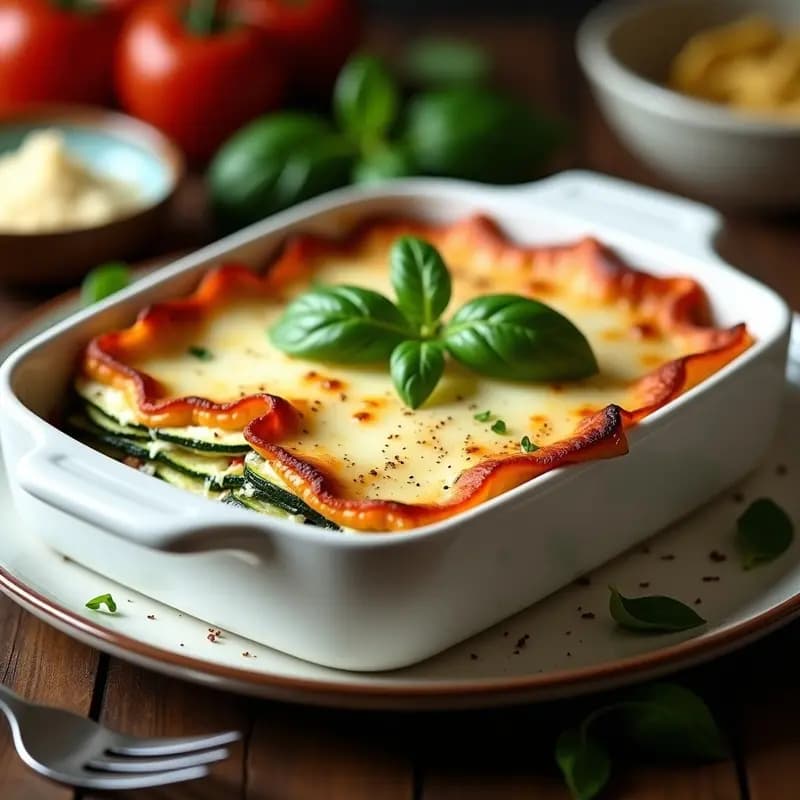 Lassagna de Calabacín y Espinacas con Toque de Nuez Moscada: Receta Italiana Keto