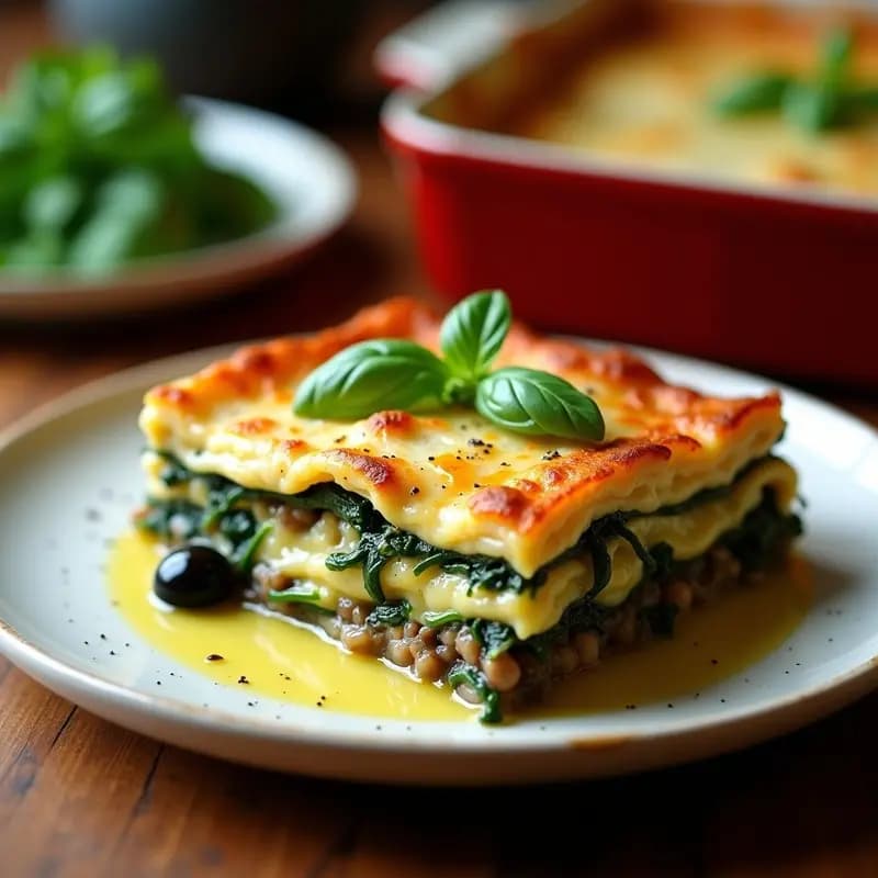 Lassagna de Calabacín y Ragú de Hongos: Receta Italiana Low-Carb