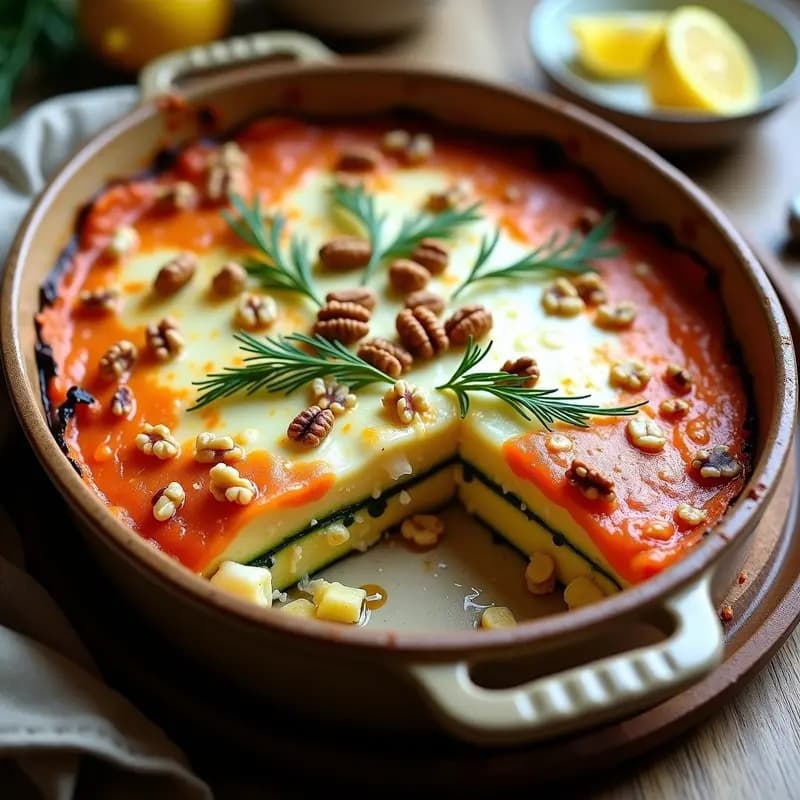 Lassagna de Calabacín y Salmón Ahumado con Salsa de Eneldo: Receta Griega Sin Pasta y Keto