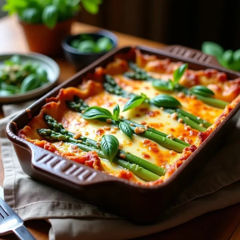 Lassagna de Espárragos y Tofu Sedoso: Receta Vegana en Capas Ultracremosa