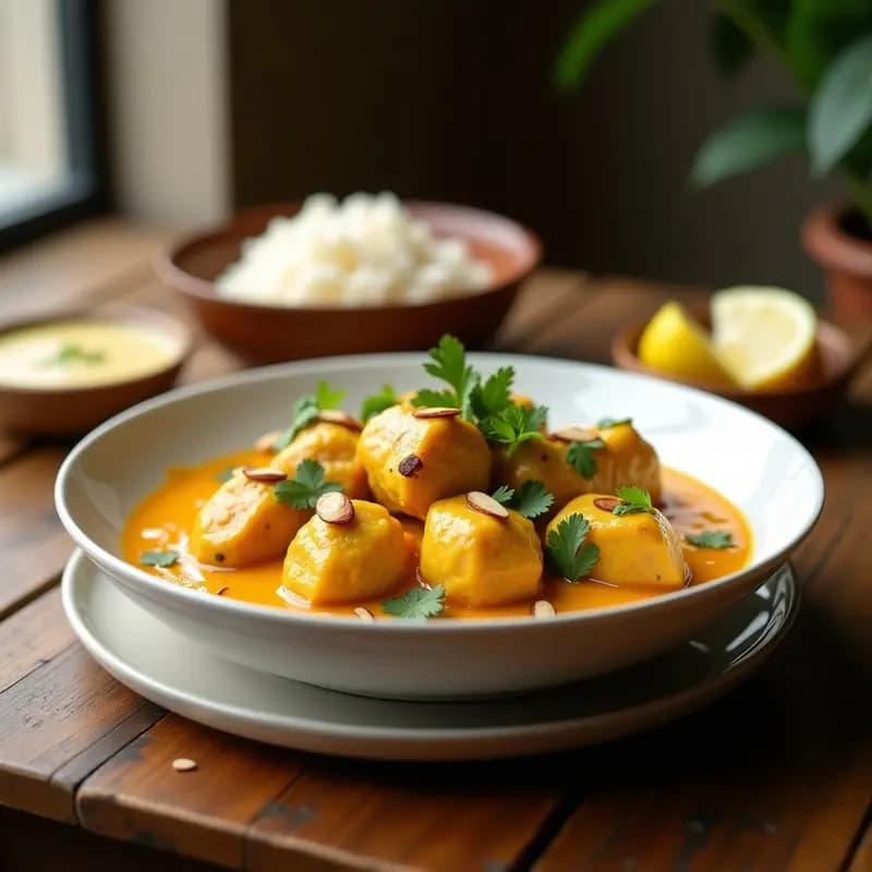 Lassan Chutney de Pollo al Yogur: Receta Indiana Picante y Cremosa