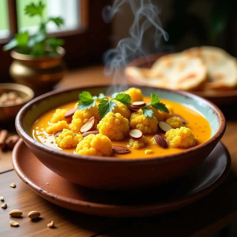 Lassan Gobi indio con Coliflor y Azafrán: Receta Vegana y Reconfortante