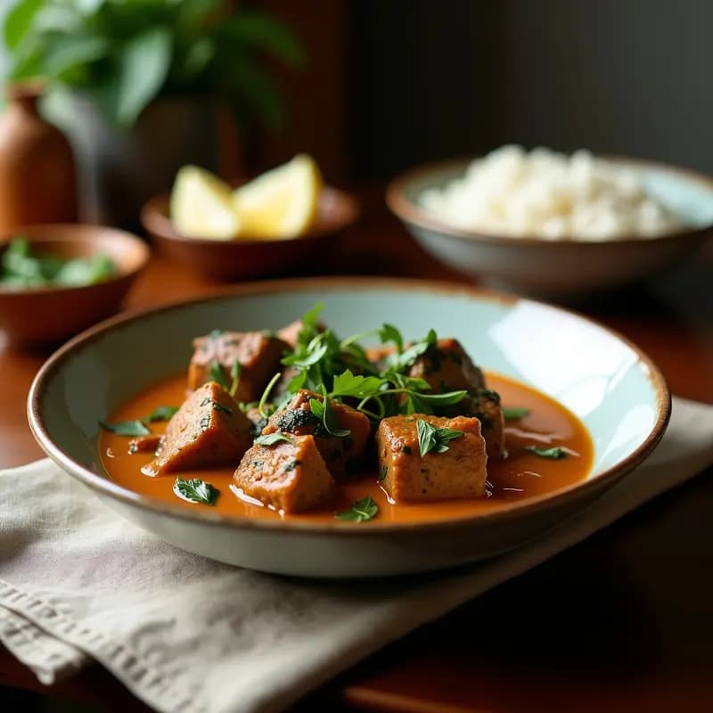 Lassan Gosht de Cordero y Espinacas: Estofado Indio con Leche de Coco en Olla Lenta