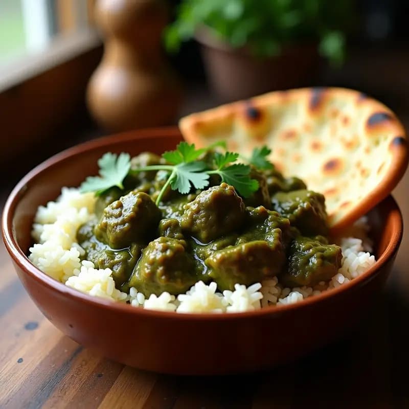 Lassan Saag Gosht: Estofado Pakistaní de Cordero y Espinacas con Ajo en Thermomix