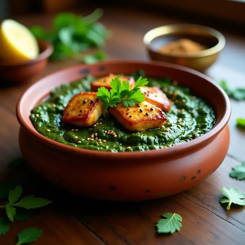 Lassan Ka Saag con Pollo Tikka: Receta India de Espinacas con Especias en 30 Minutos