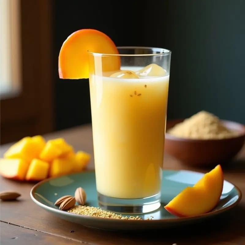 Lasse de Mango y Cardamomo: Bebida Yogur India Refrescante y Probiótica
