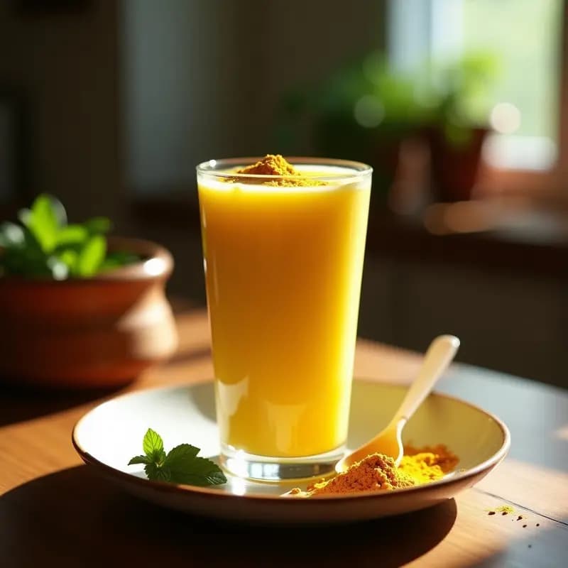 Lassi de cúrcuma y miel: Bebida india antiinflamatoria para digestiones pesadas