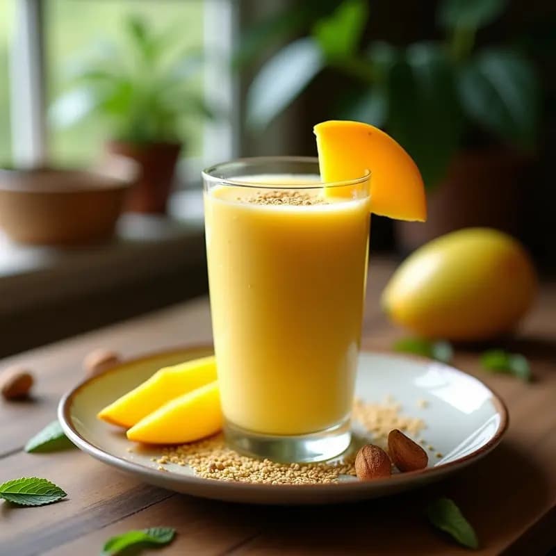BEBIDA Lassi de Mango y Cardamomo: Refresco Indio Probiótico y Digestivo