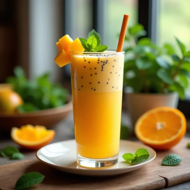 Lassi de Mango y Chía: Bebida India Refrescante y Rica en Fibra