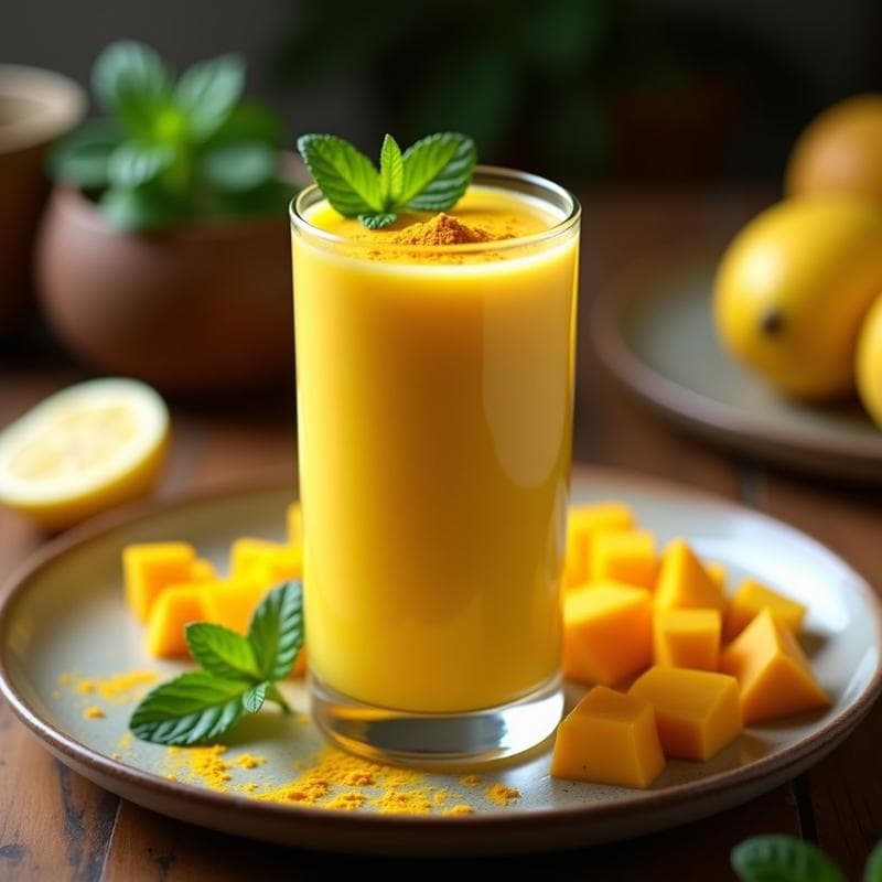 Lassi de Mango y Cúrcuma: Bebida Indiana Antinflamatoria y Refrescante en 5 Minutos