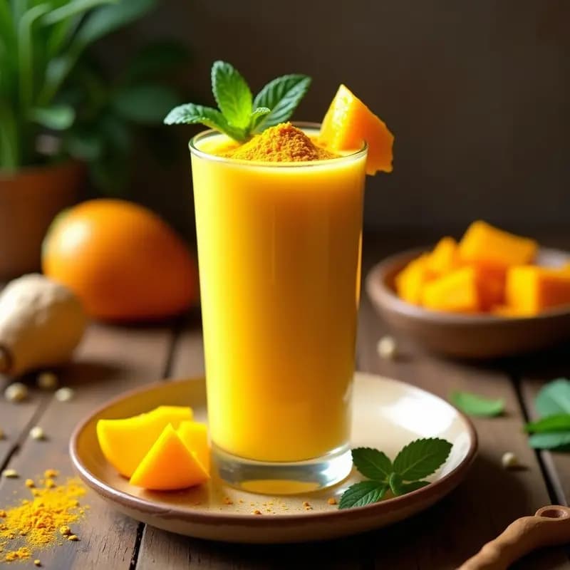 Lassi de Mango y Cúrcuma: Bebida Indú Vegana y Antiinflamatoria para el Verano