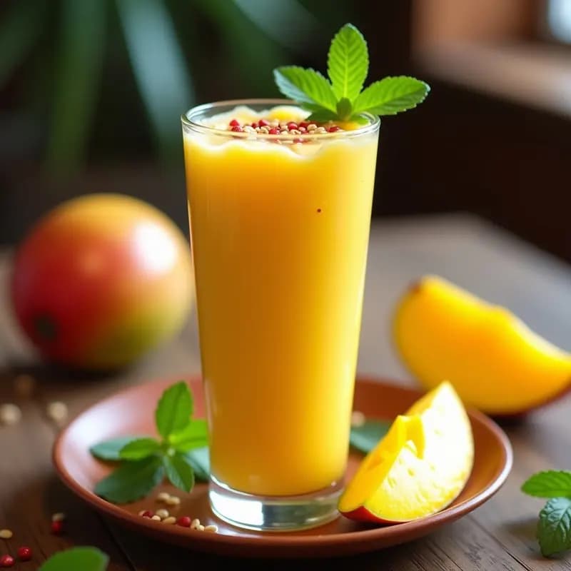 Lassi de Mango y Yogur Griego: Batido Indú Cremoso y Refrescante