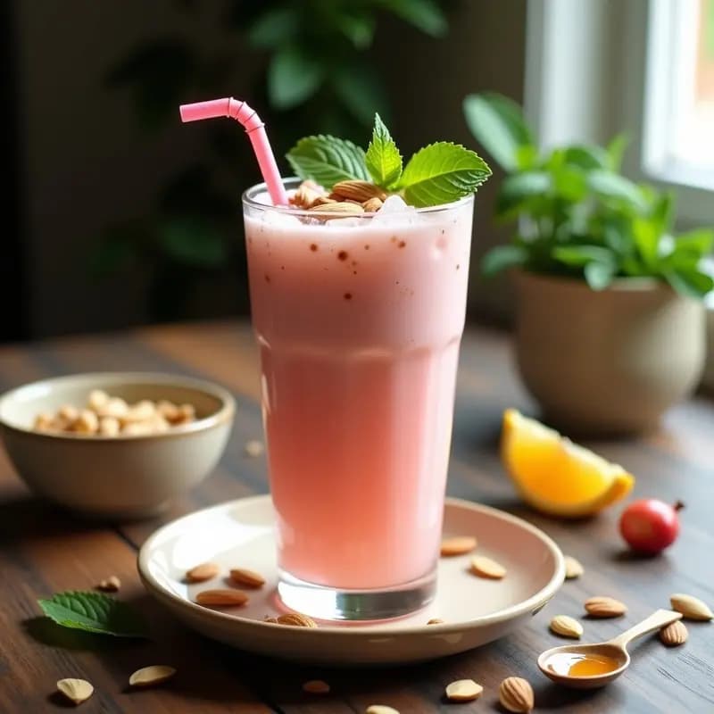 Lassi de Rosa Mosqueta y Cardamomo: Bebida India Antioxidante y Refrescante en 5 Minutos