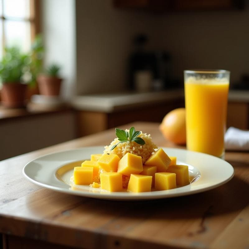 Lassi Salado de Mango y Comino: Bebida India Probiótica y Refrescante
