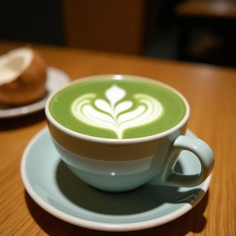 Latte Art 3D con Espuma de Matcha y Leche de Coco: Bebida Instagramable en Casa