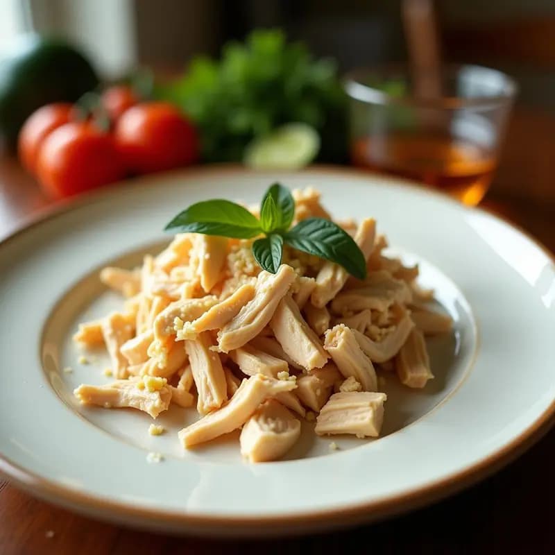 Balinese Lawar de Pollo y Coco Rallado: Ensalada Indonesia Picante y Aromática