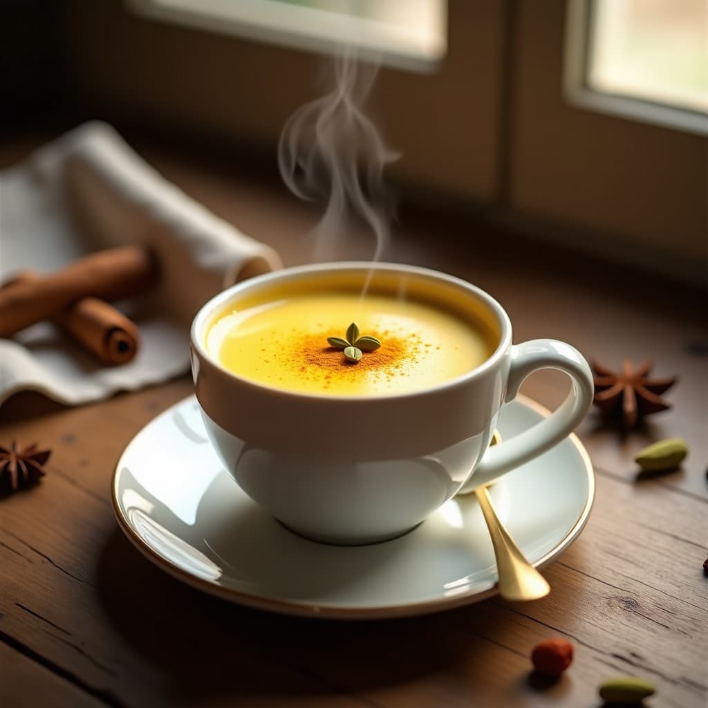 Leche Dorada con Añafre y Cardamomo: Bebida Ayurvédica para el Otoño