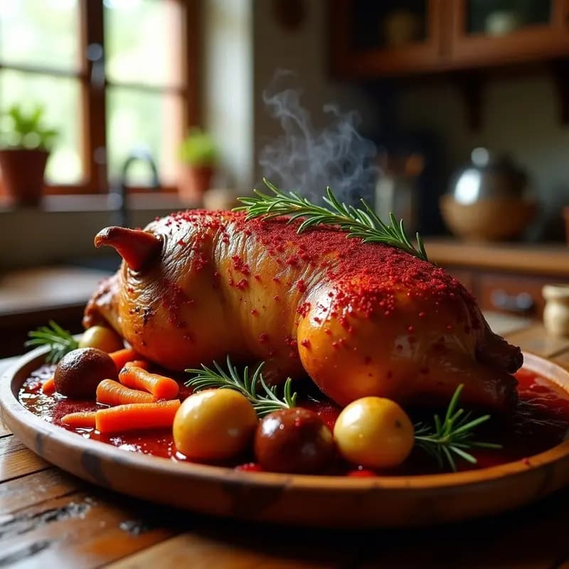 Lechona Asada al Horno con Pimentón de la Vera: Receta Extremeña de Fiesta