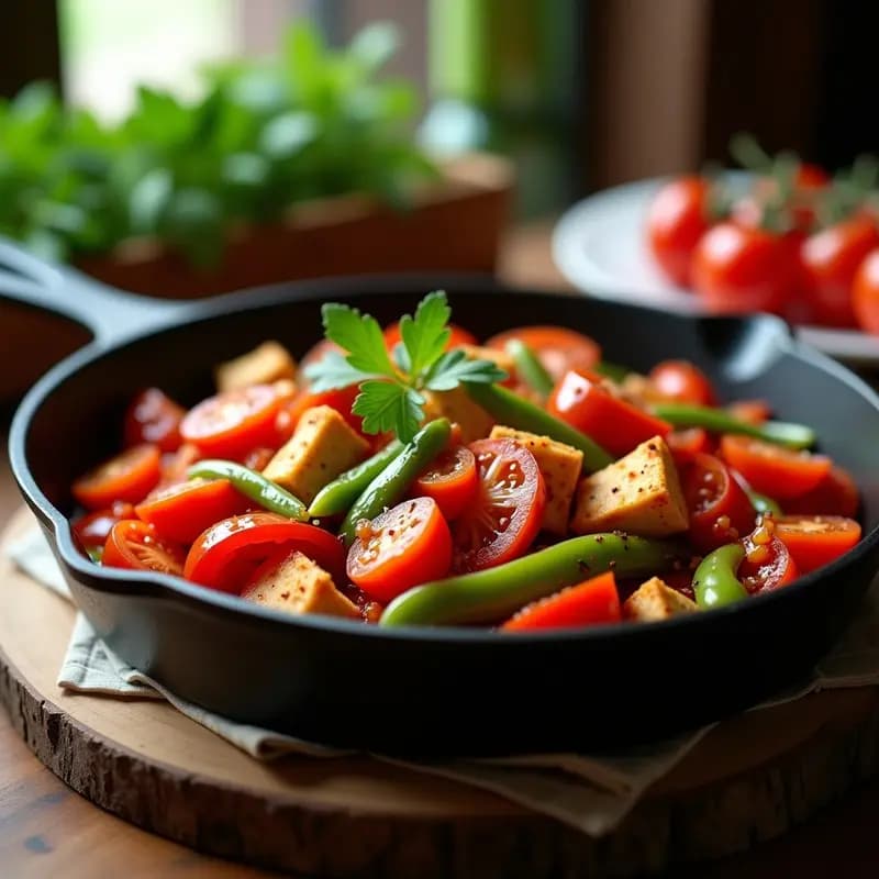 Lecsó de Pimientos y Tomate: Guiso Húngaro Vegano y Sin Gluten en 20 Minutos