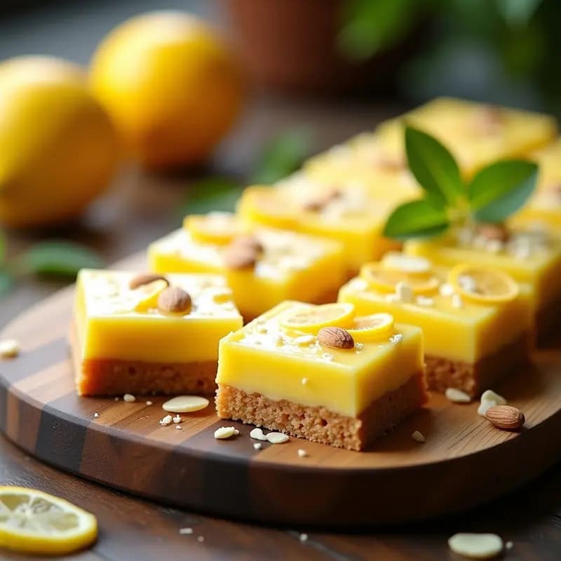Lemon Bar de Almendra y Limón: Postre Americano Keto y Sin Azúcar