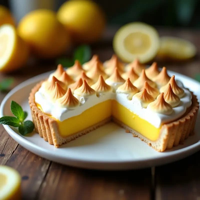 Lemon Pie Australiano con Merengue: Postre Ácido y Dulce Sin Gluten