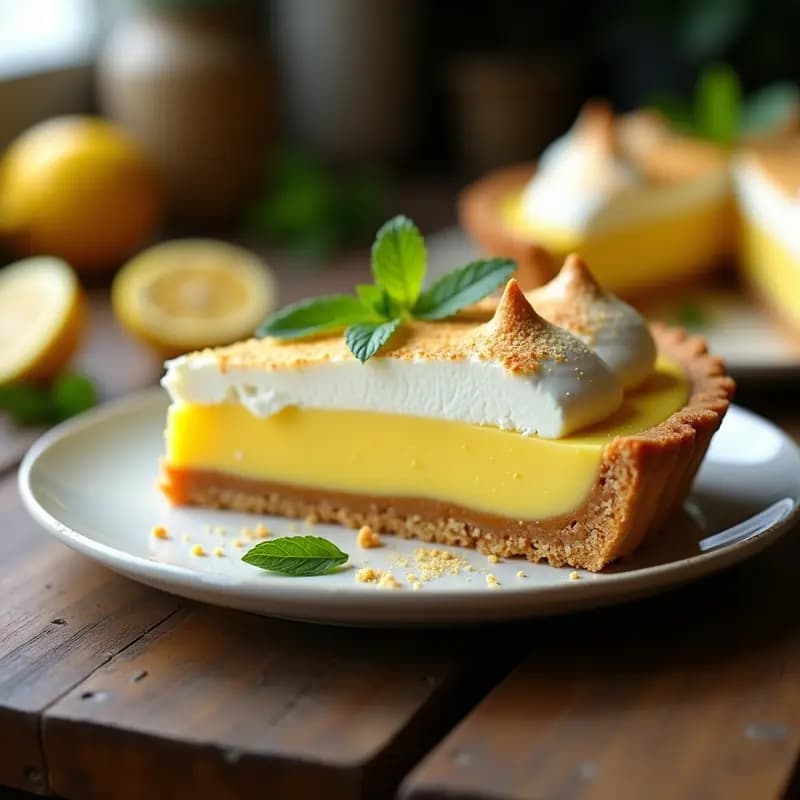 Lemon Pie Vegano con Base de Almendras y Merengue de Aquafaba: Postre Británico Sin Lácteos