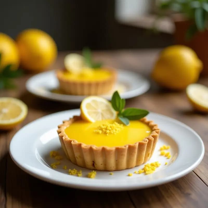 Lemon Tart de Algarroba y Cúrcuma: Postre Francés Sin Gluten y Sin Azúcar