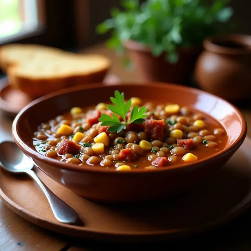 Lentejas con Chichas y Morcillo: Receta Canaria de Cuchara