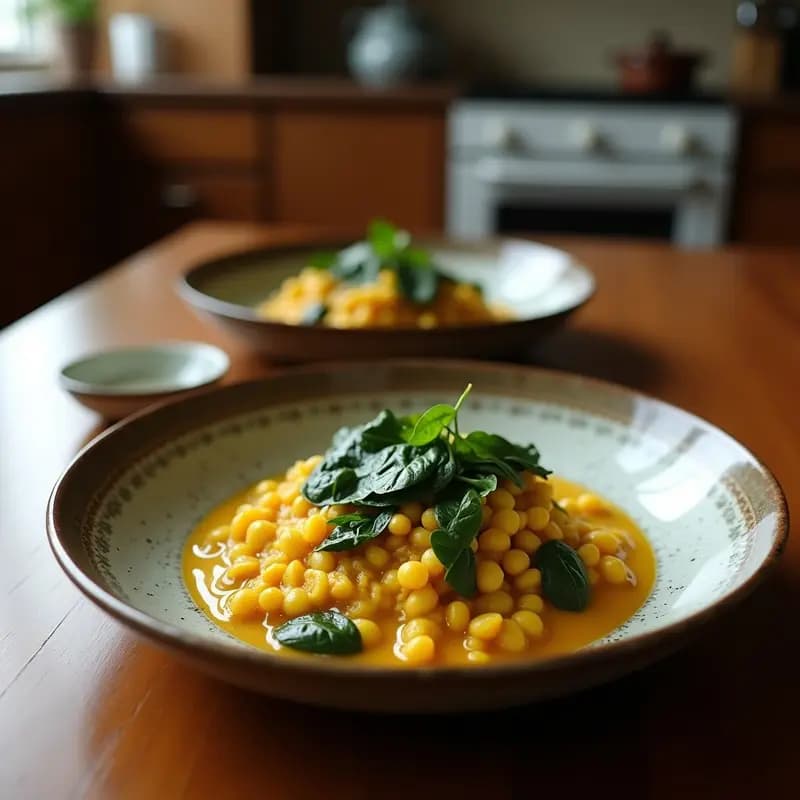 Lentil Dahl con Espinacas y Leche de Coco: Receta India en Olla Rápida Keto
