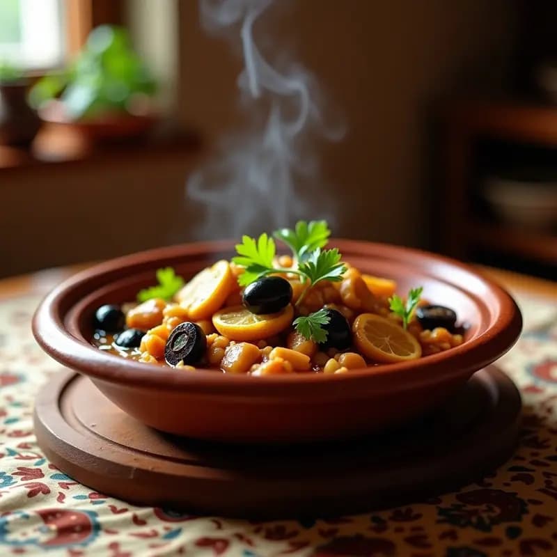 LHakma Marroquí de Pollo y Aceitunas: Tajín Tradicional en Olla Lenta