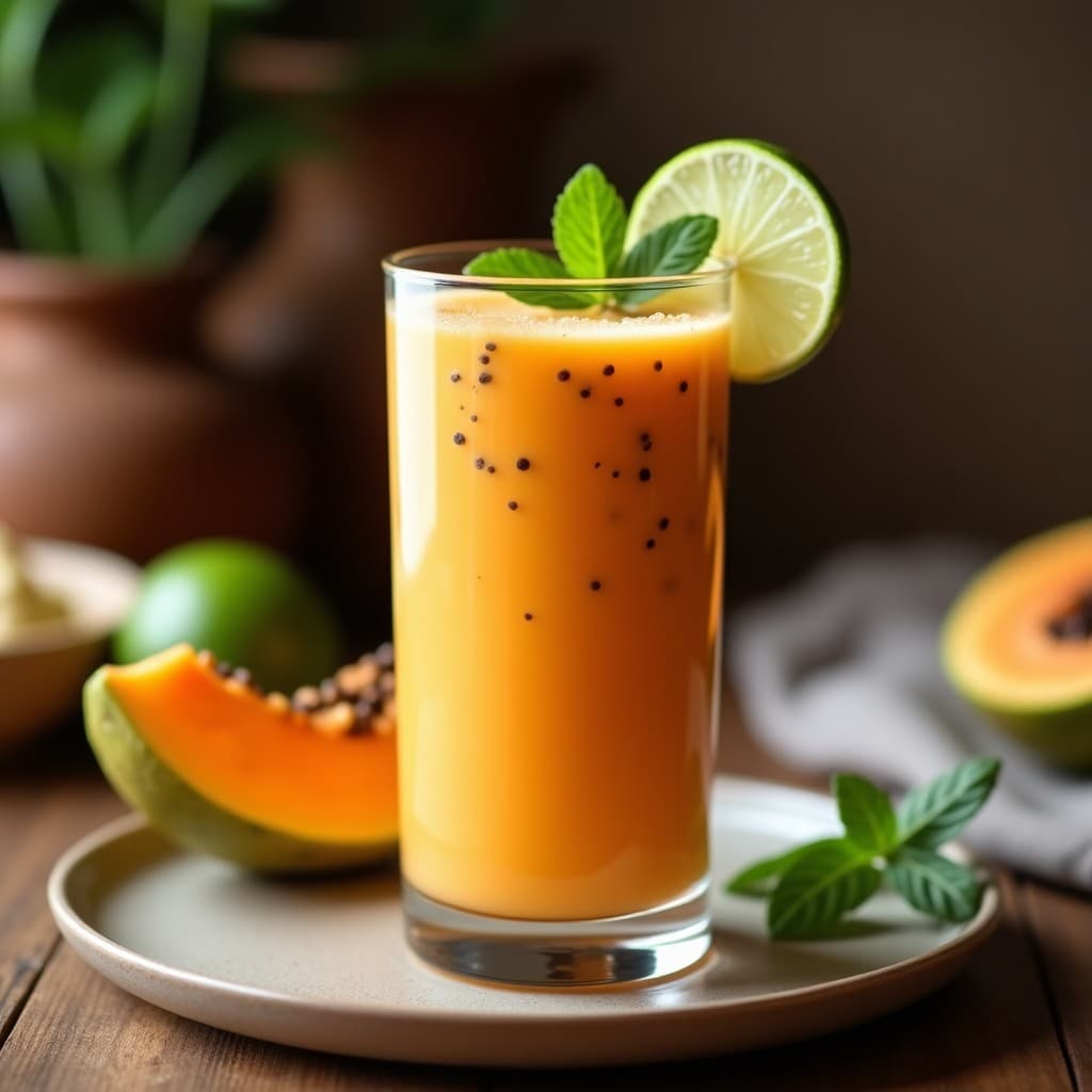 Licado de Papaya y Chía con Jengibre: Bebida Venezolana para el Estómago