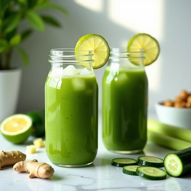 Licado de Pepino, Apio y Jengibre con Limón: Bebida Detox para el Tupper