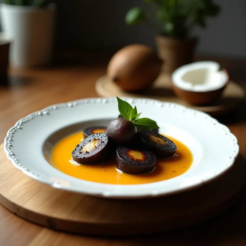 Licurado de Zapote Negro y Leche de Coco: Bebida Mexicana Vegana y Sin Azúcar con Toque Tropical