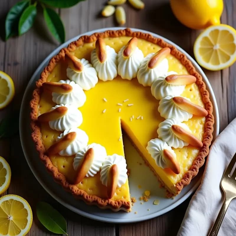 B Limón Pie de Limón y Merengue de Aquafaba: Postre Australiano Vegano y Sin Gluten