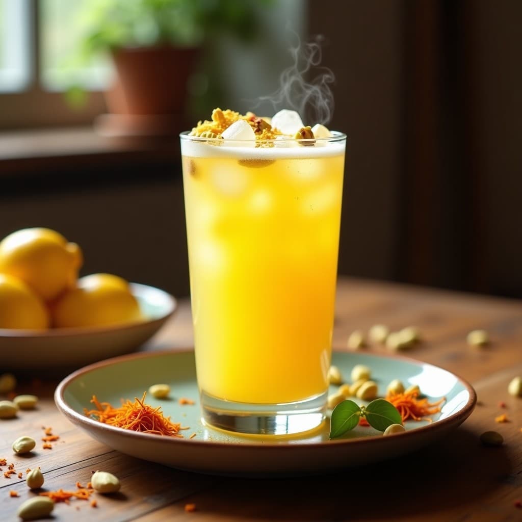 Limonada de Azafrán y Cardamomo: Bebida Persa Detox y Aromática