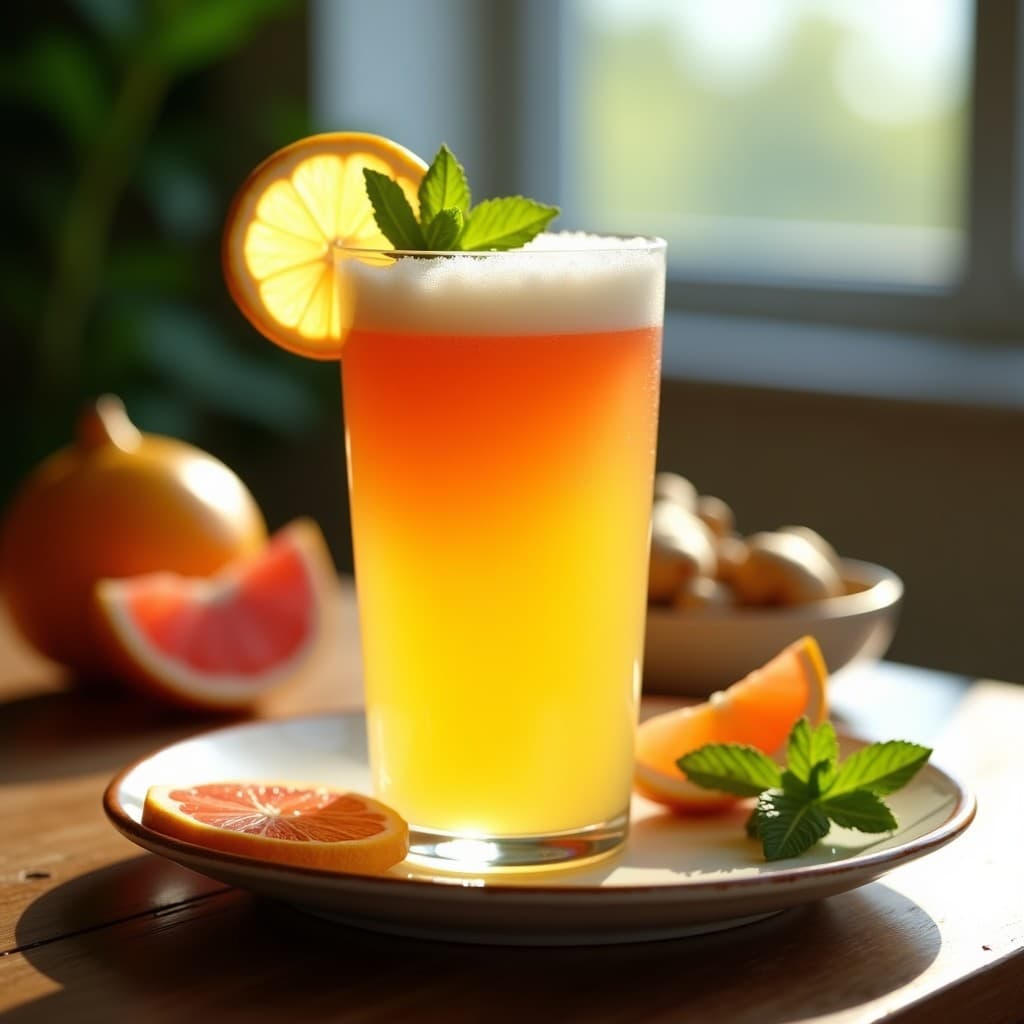 Limonada de Cúrcuma y Jengibre con Burbujas de Pomelo: Bebida Detox y Antioxidante