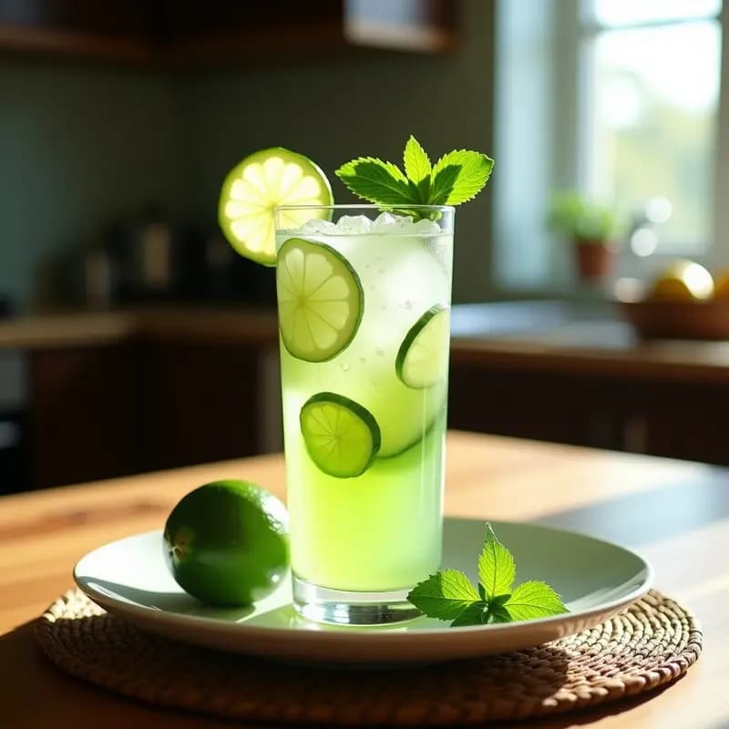 Limonada de Hierbabuena y Pepino: Bebida Colombiana Fresca y Sin Azúcar