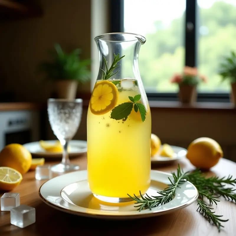 Limonada de Hierbas Provenzales con Miel y Romero: Bebida Francesa Desintoxicante