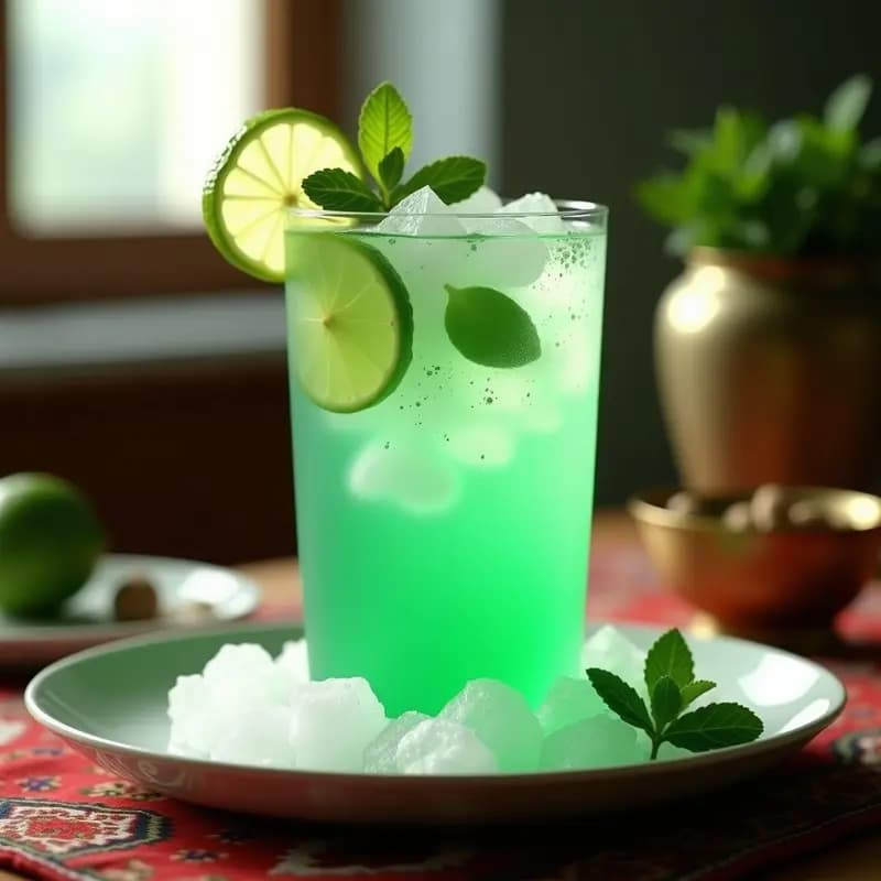 Limonada de Jade con Hoja de Menta: Bebida Persa Detox y Sin Azúcar
