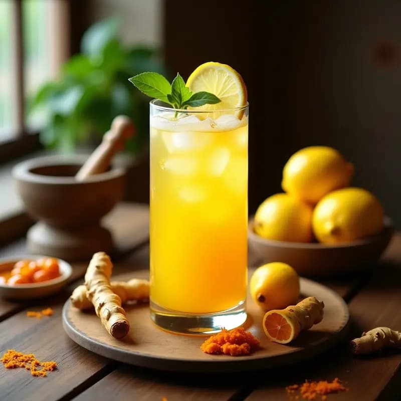 Limonada de Jengibre y Cúrcuma: Bebida Detox Peruana con Miel de Abreloadura