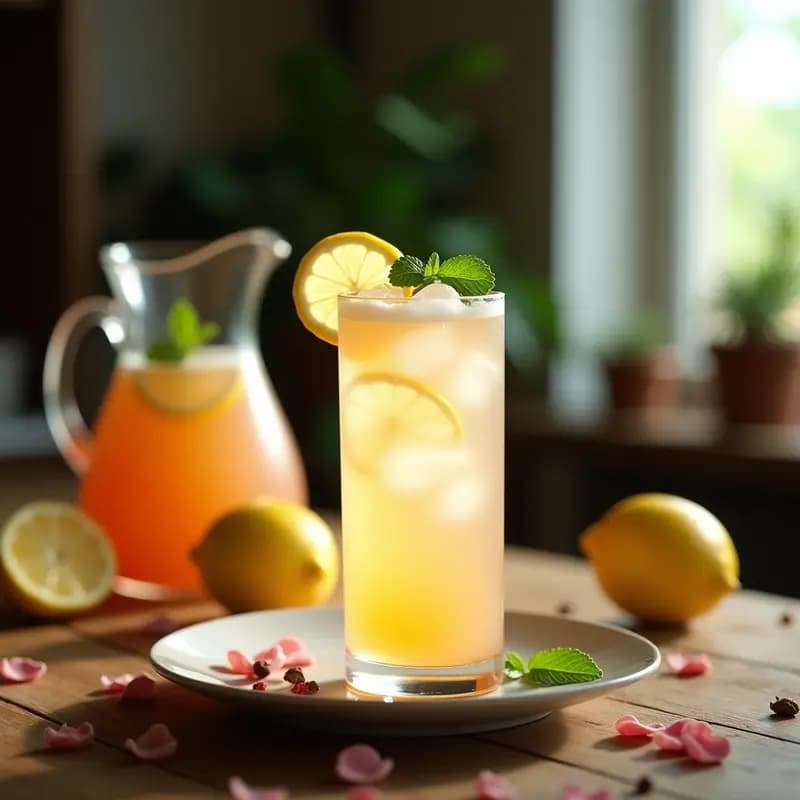 Limonada de Jengibre y Menta con Agua de Rosas: Bebida Persa para el Verano