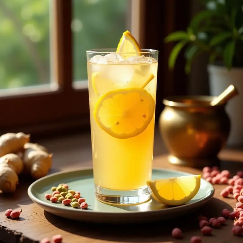 Limonada de Jengibre y Pimienta Rosa: Refresco Indio Ayurvédico