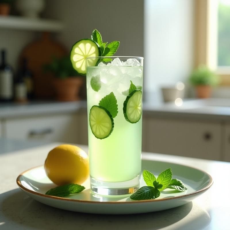 Limonada de Menta y Pepino con Agua de Rosa: Bebida Persa Refrescante y Sin Azúcar